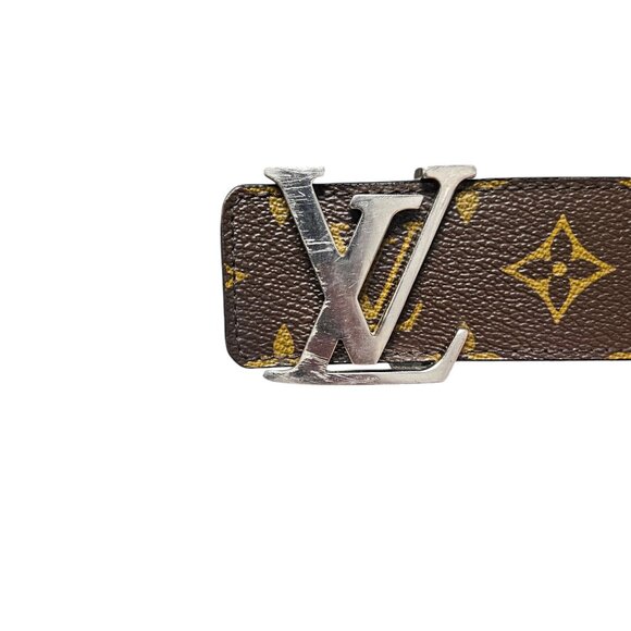 Louis Vuitton Monogram Belt -Mens- Reversible - Silver Hardware 160/40 - Picture 3 of 8